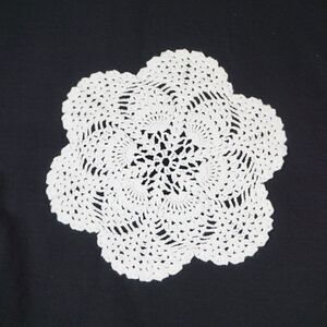 Small Crocheted Doily White 8.5" Diameter Handmade